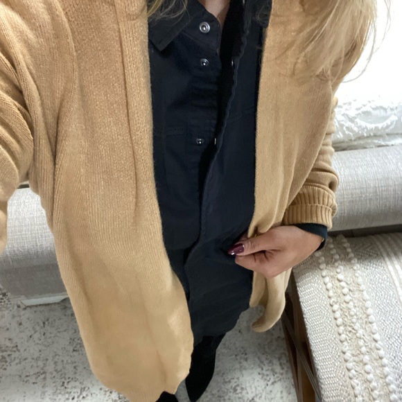 Last🤍Soft Wrap cardi sweater in Caramel - Picture 2 of 14